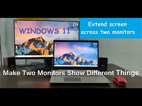 Windows11 - Extend the display || Drag Applications to other Display || Dual Monitor Setup