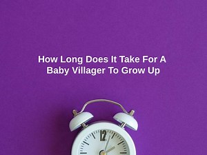 How Long Does It Take For A Baby Villager To Grow Up (And Why)?