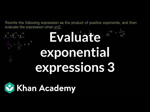 Evaluating exponential expressions 3 | Exponent expressions and equations | Algebra I | Khan Academy