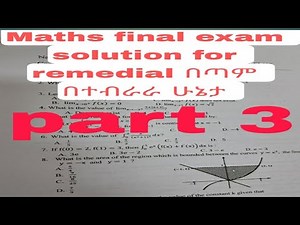 #mathematics remedial final exam solution part3