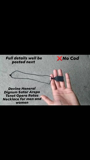 6.6K views · 47 reactions | Available Dignum sator Arepo Tenet Opera Rotas Necklace for men and women . full details well be posted soon. ✅ Order payment via : Gcash, Palawan , Cebuana , ML , Western Union ❌No Cod #Agimat #mutya #antinganting #habak #talisman #power #sumpa #kulam #barang #tigalpo #talisman #faithhealer #viralreels #viralshorts #viralpage #viral #viralvideo #viralpost | Devino Heneral Anting Anting at Agimat | Facebook