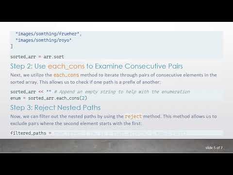 How to Sort a Ruby Array and Remove Nested Paths Efficiently