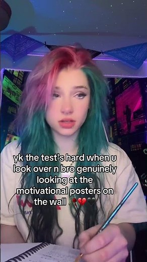 POV: When the test is so hard you start reading the WALL for answers