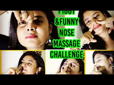 Piggy Nose Massage |Most requested video|funny nose massage challenge|nose slimming massage|