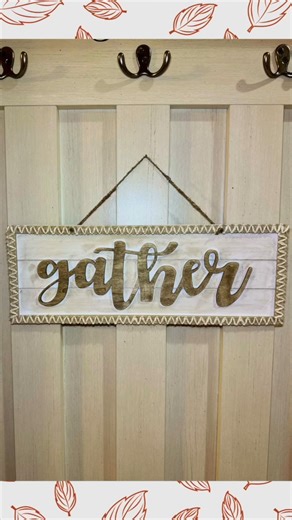Have you seen my easy Fall Gather Sign Dollar Tree DIY? #falldiy #dollartreediy #CraftyBeach | Crafty Beach on YouTube