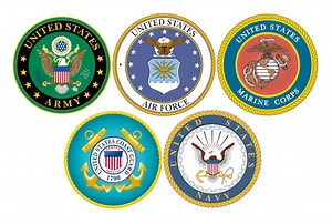 US Military Logos: Army, Navy, Air Force, Marine Corps, Coast Guard (PNG, SVG) - Etsy
