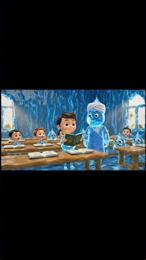 Water Cartoon Kid Recites Qaida | Ustad Ji Ka MashaAllah | Islamic Madrasa Animation