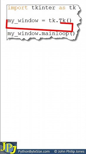 Create a tkinter window