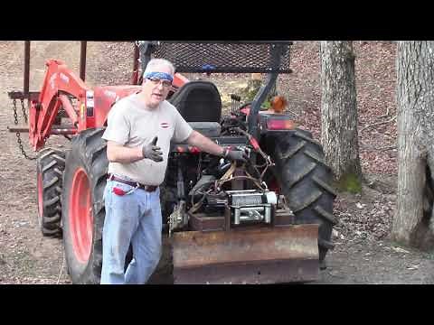 Homemade 3 Point Tractor Winch Demo