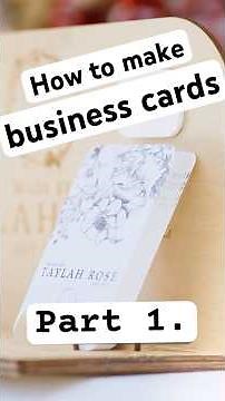 How to make business cards - 1/4 #smallbusinessbranding #businesscard