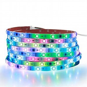 ALITOVE WS2811 LED Strip RGB Addressable LED Rope Light 12V 5m 150 LEDs Dream Color LED Lights Waterproof IP65 with Heavy Duty Self-Adhesive Back for Halloween Christmas Raspberry Pi DIY