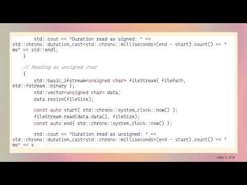 Understanding the ifstream Performance Discrepancies in MSVC with Unsigned Data Types