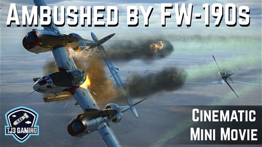 Ambushed! P-38s Engage German FW-190s in Epic Dogfight