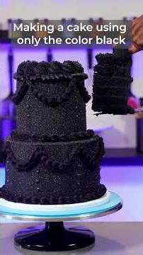 Making a cake using only the color black