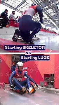 SKELETON vs LUGE 👀 What's the difference?! #shorts