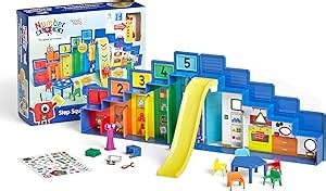 hand2mind Step Squad Mission Headquarters Playset - TV Show Action Figure Playset with 11 Accessories, Counting and Number Toys, for Toddlers and Kids Ages 3, 4, 5, 6, 7