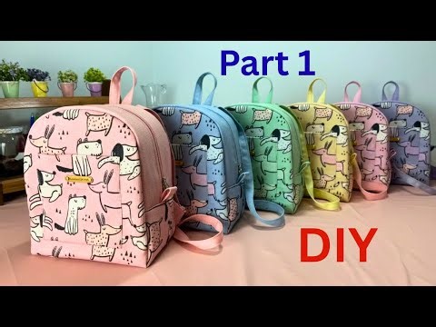 DIY Backpack Sewing Tutorial Part 1 🎒 | Step-by-Step Guide ✂️ Free Pattern for Beginners