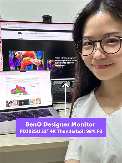 13 reactions · 4 comments | Level up your workspace with Fiona, the talented UX designer! Join Fiona as she reviews PD3225U 32" 4K DesignVue monitor that brings her workplace to the next level with industry leading color performance. This amazing display seamlessly syncs with her MacBook, creating a dream workflow for content creators. Tap for morehttps://benqurl.biz/3VhNPl3 | BenQ | Facebook