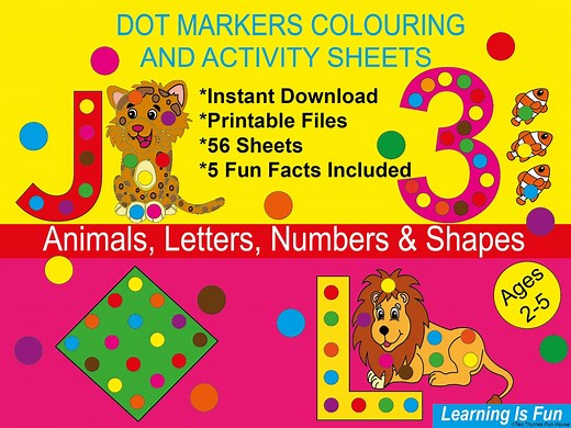 Dot Marker Printable, Dot Numbers, Do a Dot Printable, Dot Worksheet, Preschool Pre-k, Kindergarten Learning Bundle, Activity Worksheets - Etsy