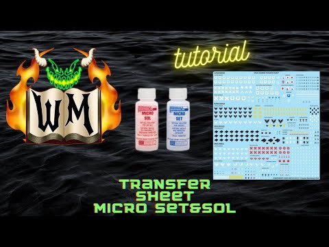 How to use decals on transfer sheets/micro set and sol