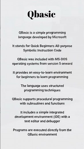 What is Qbasic #qbasic #computerscience #programming