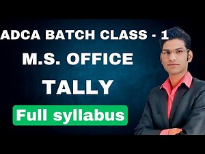 #adca || ADCA 1st Class | Complete Syllabus Explained | Full Course Details for Beginners