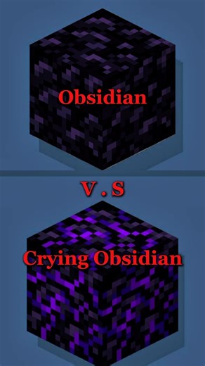 Obsidian vs Crying Obsidian – Which Is Stronger in Minecraft? ✅ #shorts