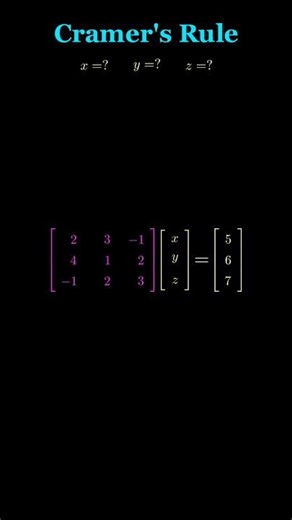 Solve Linear Systems Fast | Cramer’s Rule Explained