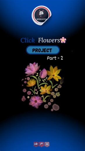 Webkaizen | Coder & Developer on Instagram: "Part - 2, Animated Growing Flower 🌺. . . . . Follow @webkaizen"