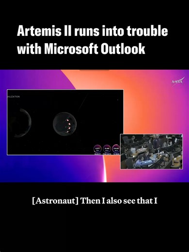 Artemis II Commander's Outlook Glitch in Space