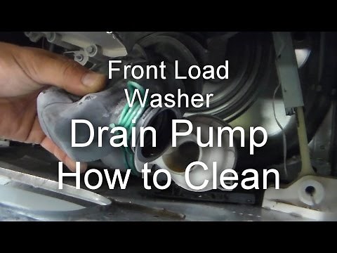 Front Load Washer Repair - Not Draining or Spinning - How to Unclog the Drain Pump