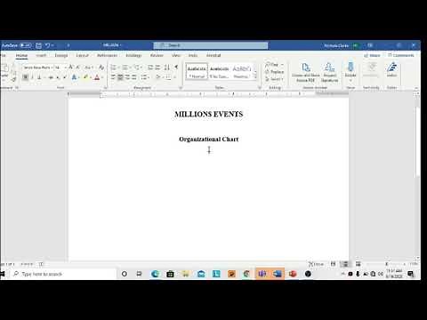 How to create an Organizational chart in Word