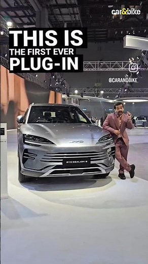 🔌 BYD's first plug-in hybrid SUV arrives at Bharat Mobility Global Expo 2025! • #carandbike