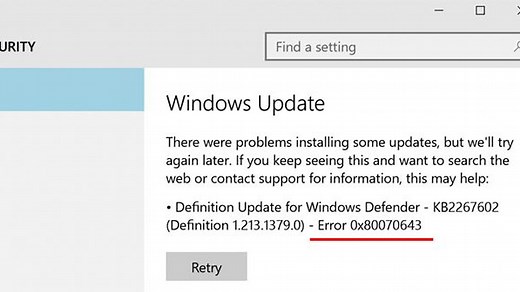Lösung: 0x80070643 – Windows-Fehler bei Update wegen KB4023057