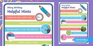Diary Writing Helpful Hints Prompt Sheet
