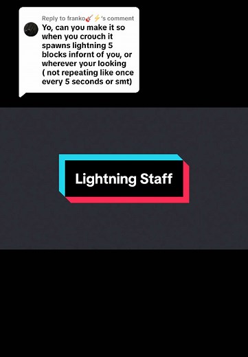 Create a Lightning Staff in Minecraft Bedrock Edition