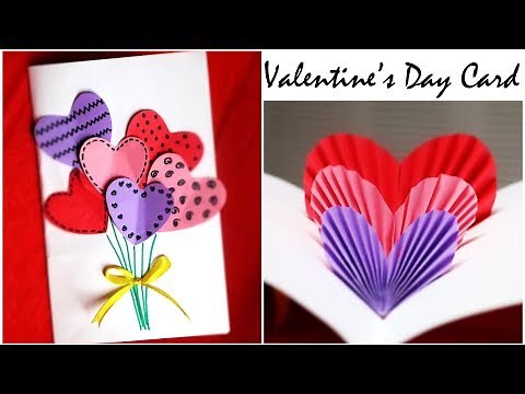 DIY Valentine Card | Handmade Popup Card for Valentine's Day | 3D Hearts Card [REUPLOAD]
