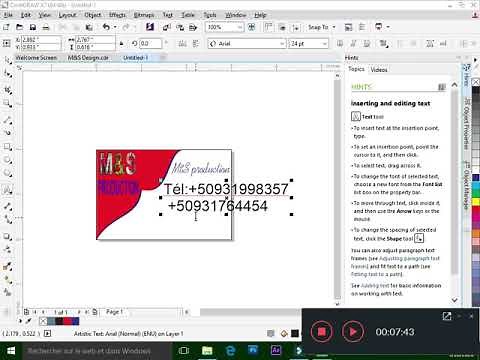Comment faire une carte de visite sur Corel