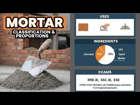 Mortar | Classification, Proportion & Application of Mortar | Grouting Guniting | Building Material