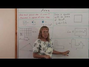 Area of rectangles - a free lesson with a video