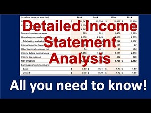 Detailed Income Statement Analysis. Income Statement explained with examples, all you need to know
