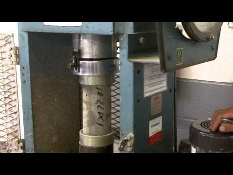 How to test PSI strength of concrete core samples.