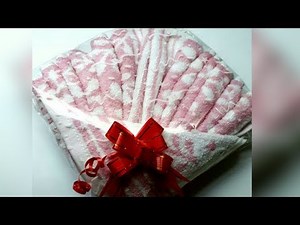 DIY Towel gift packing/ Simple and Easy design gift wrraping/ How to Make