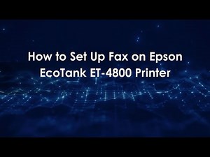 How to Set Up Fax on Epson EcoTank ET-4800 Printer