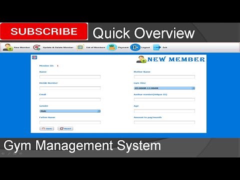 Quick Overview - Gym Management System in java (JFrame, Mysql Database, Netbeans IDE)