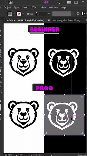 Convert the black logo to white, invert logo in adobe illustrator tutorial
