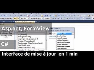 Tutoriel Asp.net : plus rapide avec FormView