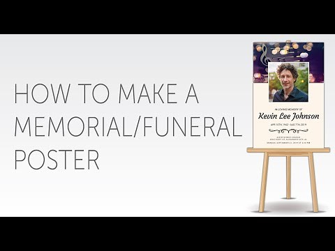 How To Make A Memorial Funeral Poster