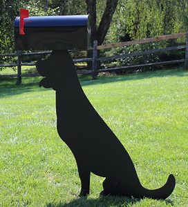Dog Silhouette Mailbox Post - Etsy