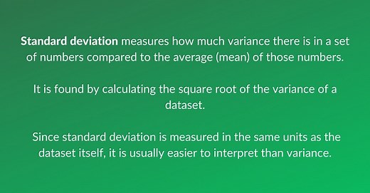 Standard Deviation Formula in Excel